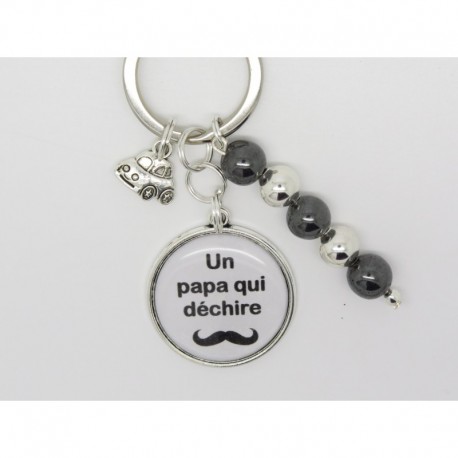 Porte clés personnalisable F de Bm créations papa