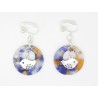 PAIRE DE BOUCLES D'OREILLE PERSONNALISABLE CLIP OU OREILLE PERCÉE  CRÉOLE ET OISEAU F de Bm créations