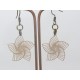 PAIRE DE BOUCLES D'OREILLE PERSONNALISABLE CLIP OU OREILLE PERCÉE ESTAMPE BEIGE ETOILE F de Bm créations