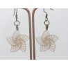 PAIRE DE BOUCLES D'OREILLE PERSONNALISABLE CLIP OU OREILLE PERCÉE ESTAMPE BEIGE ETOILE F de Bm créations