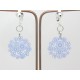 PAIRE DE BOUCLES D'OREILLE PERSONNALISABLE CLIP OU OREILLE PERCÉE ESTAMPE MANDALA FLEUR BLEU F de Bm créations