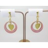 PAIRE DE BOUCLES D'OREILLE PERSONNALISABLE CLIP OU OREILLE PERCÉE PERLES CLOISONNÉES ROUGE ET POMPON F de Bm créations
