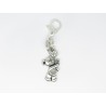 BRELOQUE CHARM POUR BOLA DE GROSSESSE OURSON AVEC FLEUR F de Bm créations
