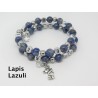 BRACELET D'ALLAITEMENT EN LAPIS LAZULI  ET PERSONNALISABLE IDÉE CADEAU NAISSANCE FUTURE MAMAN F de Bm créations