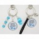 Porte clés personnalisable F de Bm créations demande parrain marraine