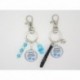 Porte clés personnalisable F de Bm créations demande parrain marraine