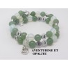 BRACELET D'ALLAITEMENT EN AVENTURINE ET OPALITE  ET PERSONNALISABLE IDÉE CADEAU NAISSANCE MAMAN F de Bm créations
