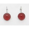 BOUCLES D'OREILLES DORMEUSE EN CORNALINE