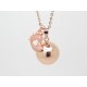 BOLA DE GROSSESSE LISSE  COULEUR OR ROSE avec petits pieds CADEAU FUTURE MAMAN GROSSESSE F de Bm creations