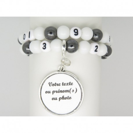 Bracelet d’allaitement personnalisable F de Bm créations