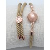 BRACELET BOLA DE GROSSESSE ARBRE DE VIE COULEUR OR ROSE  BROSSE CADEAU FUTURE MAMAN GROSSESSE F de Bm creations