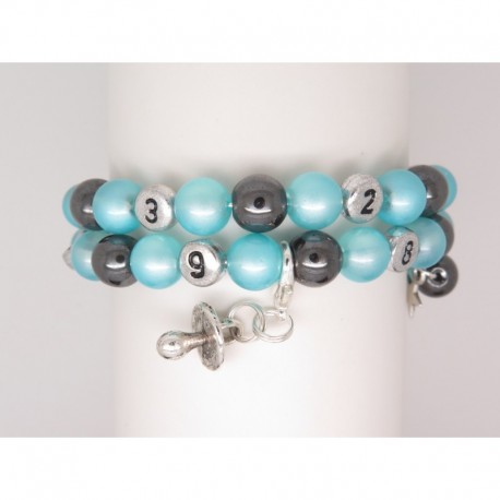 Bracelet d’allaitement personnalisable F de Bm créations