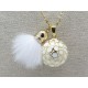 BOLA DE GROSSESSE PERSONNALISABLE DORE OR FIN ET POMPON  CADEAU FUTURE MAMAN F de Bm creations