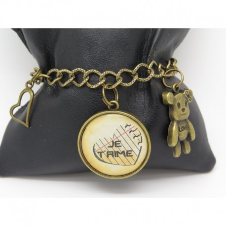 Bracelet femme personnalisable F de Bm créations
