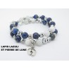 BRACELET D'ALLAITEMENT EN LAPIS LAZULI ET PIERRE DE LUNE ET PERSONNALISABLE IDÉE CADEAU NAISSANCE FUTURE MAMAN F de Bm créations