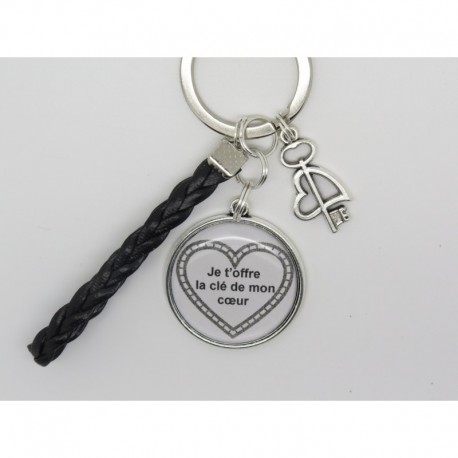 Porte clés personnalisable F de Bm créations déclaration d'amour saint valentin 