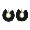 PAIRE DE BOUCLES D'OREILLE PERSONNALISABLE CLIP OU OREILLE PERCÉE A FRANGE F de Bm créations