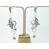 Paire de boucles d'oreille personnalisable clip ou oreille percée thème steampunk F de Bm créations