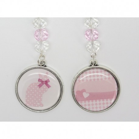 Boucles d’oreilles clip ou percée personnalisables F de Bm créations