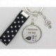 Porte clés personnalisable F de Bm créations chanteuse