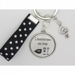 Porte clés personnalisable F de Bm créations chanteuse