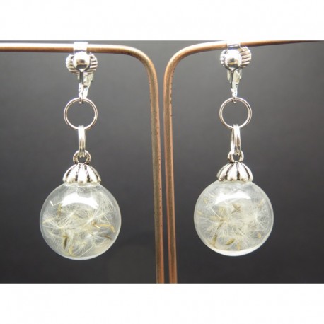 Boucles d’oreilles clip ou percée personnalisables F de Bm créations