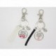 Porte clés personnalisable F de Bm créations parrain marraine